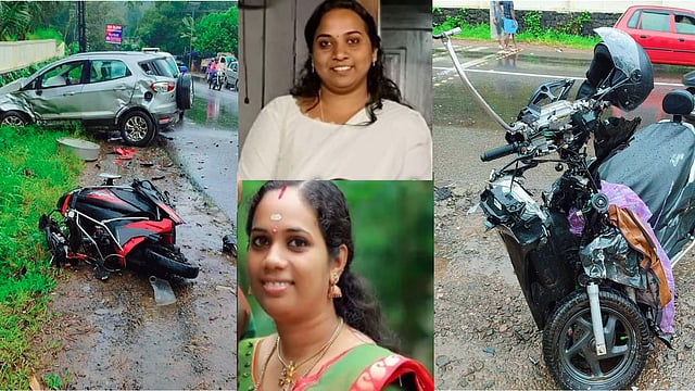 നിയന്ത്രണം നഷ്ടപ്പെട്ട കാര് സ്കൂട്ടറുകള് ഇടിച്ചിട്ടു; പാലായില് രണ്ട് യുവതികള്ക്ക് ദാരുണാന്ത്യം