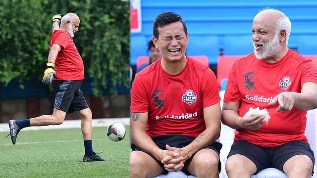 'സൂപ്പര് ഗോള്ക്കീപ്പര്'; ബൂട്ടിയയ്ക്കും ക്യൂബന് ഉദ്യോഗസ്ഥര്ക്കുമൊപ്പം എം എ ബേബിയുടെ ഫുട്ബോള് കളി