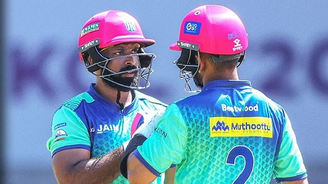 ക്യാപ്റ്റന്റെ നിര്ണായക ഇന്നിങ്സ്; കാലിക്കറ്റിനു മുന്നില് 174 റണ്സ് ലക്ഷ്യം വച്ച് റോയല്സ്