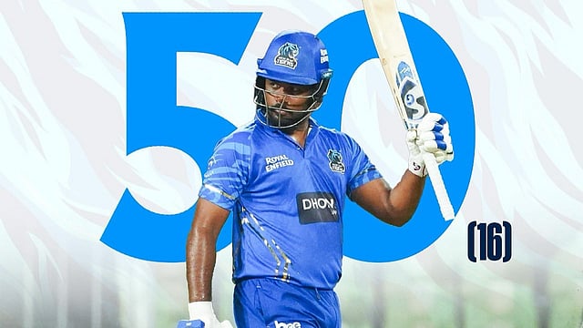 16 പന്തില് 50, 42 പന്തില് 100; ഗ്രീന്ഫീല്ഡിൽ 'തീ' പടർത്തി സഞ്ജു സാംസണ്!