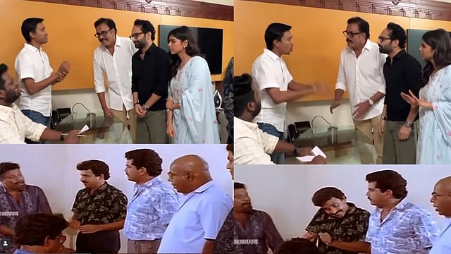 'ഞാൻ പറയുന്ന ഡയലോഗ് അതുപോലെ നിങ്ങൾ പറയണം'! ‘മൂക്കില്ലാ രാജ്യത്തി'ലെ എപിക് സീൻ റീക്രിയേറ്റ് ചെയ്ത് ഫഹദും കല്യാണിയും