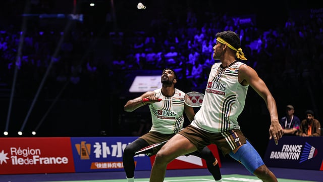 Satwiksairaj Rankireddy and Chirag Shetty at the BWF World Championships