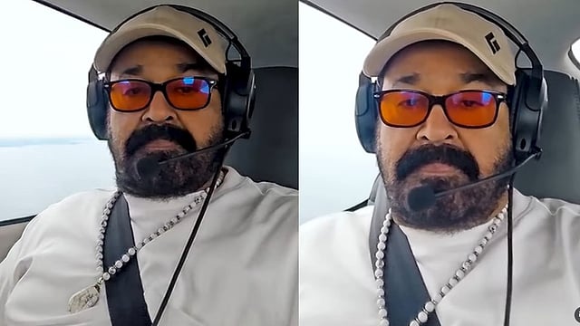 'ഹാട്രിക് ഹിറ്റ് അടിച്ചല്ലേ, അടുത്ത ഹിറ്റ് തൂക്കാൻ ഇങ്ങ് വന്നേക്കണം'; ആകാശയാത്രയുടെ വിഡിയോ പങ്കുവച്ച് മോഹൻലാൽ