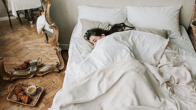 Woman Sleeping in the bed