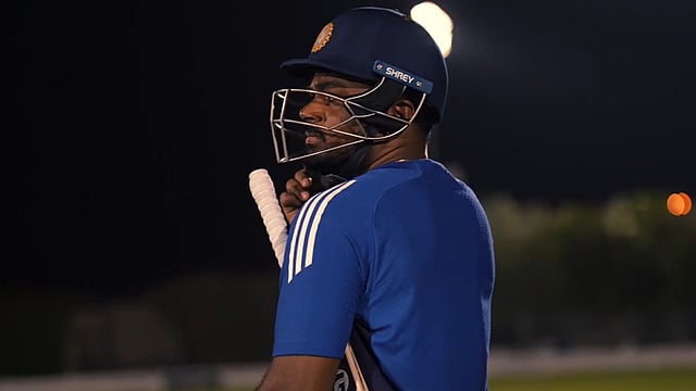 Sanju Samson in training