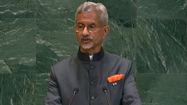 External Affairs Minister S Jaishankar speaking at UNGA