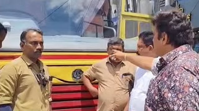trasport Minister kb Ganesh Kumar inspect KSRTC