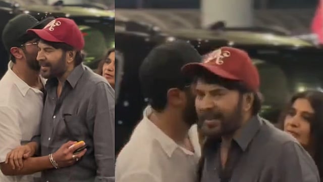 വാപ്പച്ചിയെ കെട്ടിപ്പിടിച്ച് ഉമ്മ നൽകി ദുൽഖർ; മമ്മൂട്ടി ഇനി ലണ്ടനിൽ, വൈറലായി വിഡിയോ