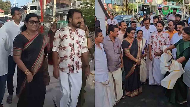 രാഹുൽ മാങ്കൂട്ടത്തിലിനൊപ്പം വേദി പങ്കിട്ട ബിജെപി ചെയർപേഴ്സൺ വെട്ടിൽ; പ്രമീളയോട് നേതൃത്വം വിശദീകരണം തേടി