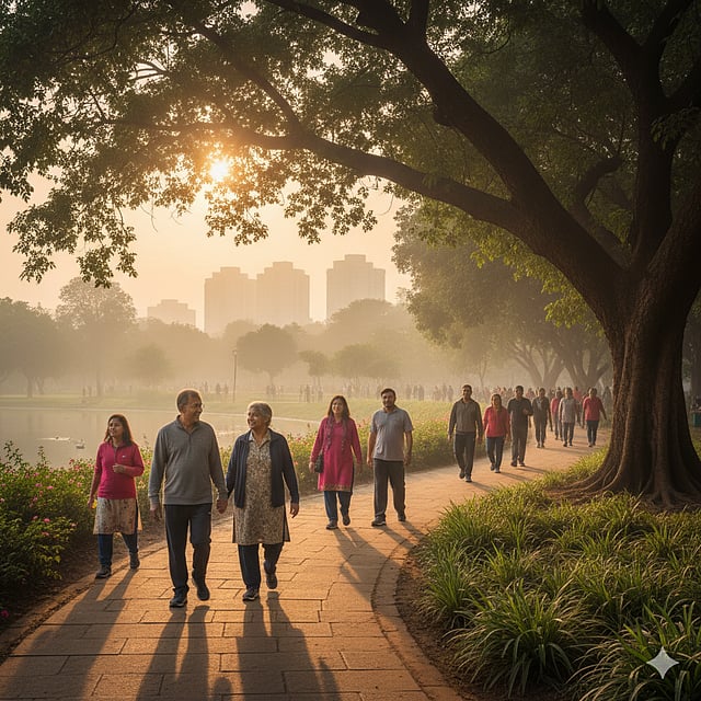 People walking