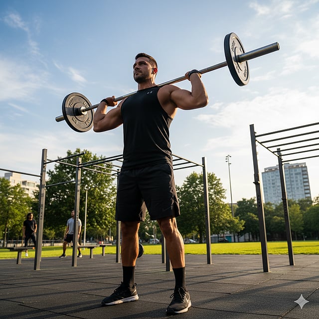 Man doing workouts
