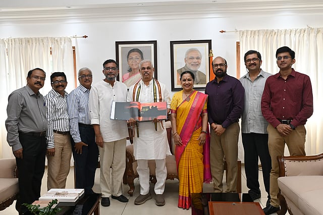 Governor Rajendra Arlekar releasing ‘Anantha’, a coffee table book brought out by Tnie