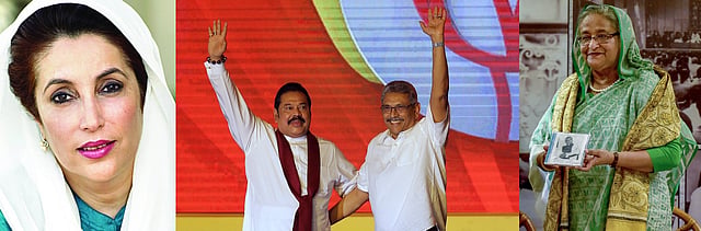 ബേനസീർ ഭൂട്ടോ,രജപക്സെ സഹോദരന്മാർ, ഷേഖ് ഹസീന