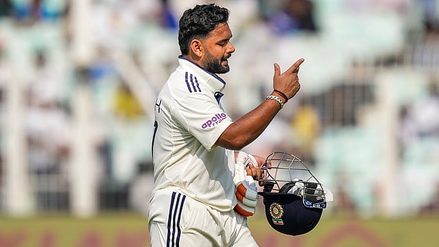 Rishabh Pant walks off after his dismissal during the third day of the first Test