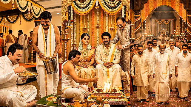 എന്തൊക്കെ കാണണം! കല്യാണത്തിന് ഡോൺ ലീ വരെ; പ്രഭാസ്- അനുഷ്ക എഐ വിവാഹ വിഡിയോ പങ്കുവച്ച് ആർജിവി