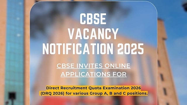 CBSE: സിബിഎസ് ഇയിൽ 120 ഒഴിവുകൾ,അസിസ്റ്റന്റ് സെക്രട്ടറി മുതൽ ജൂനിയർ അസിസ്റ്റന്റ്  വരെ; പന്ത്രണ്ടാം ക്ലാസുകാർക്കും അവസരം