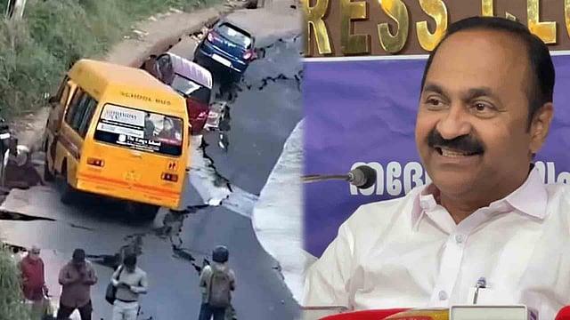 'പാലാരിവട്ടം പാലം ഇതുപോലെ തകര്ന്നൊന്നും വീണില്ല'; ദേശീയ പാത തകര്ച്ചയില് പ്രതിപക്ഷ നേതാവ്