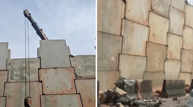 കയര് പൊട്ടി കോണ്ക്രീറ്റ് പാളി തകര്ന്നുവീണു; കോഴിക്കോട് ദേശീയപാത നിര്മാണത്തിനിടെ അപകടം