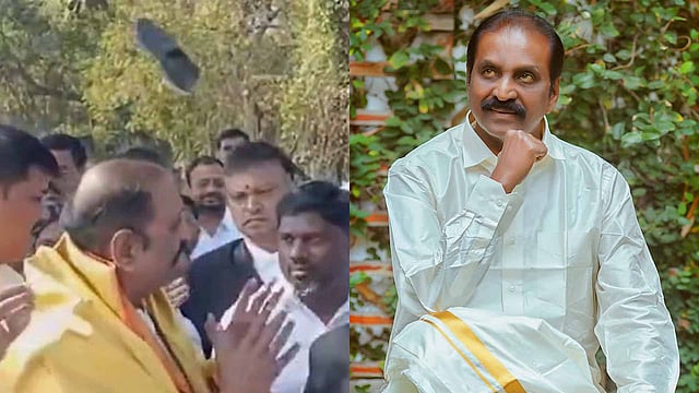 ഗാനരചയിതാവ് വൈരമുത്തുവിന് ചെരുപ്പേറ്; യുവതി പിടിയില്, വിഡിയോ