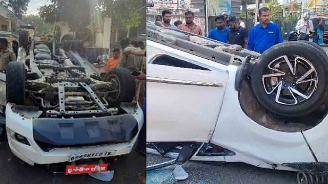 പത്തനംതിട്ട ജില്ലാ കലക്ടറുടെ കാര്‍ അപകടത്തില്‍പ്പെട്ടു; മറ്റൊരു കാറുമായി കൂട്ടിയിടിച്ച് തലകീഴായി മറിഞ്ഞു