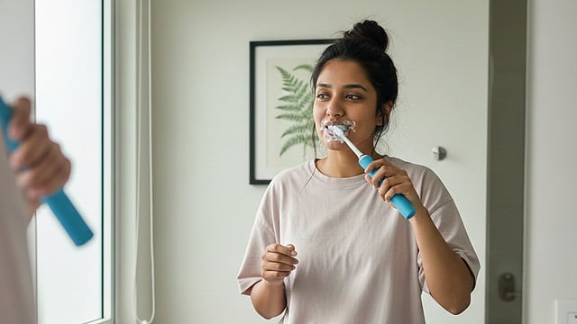 Brushing teeth