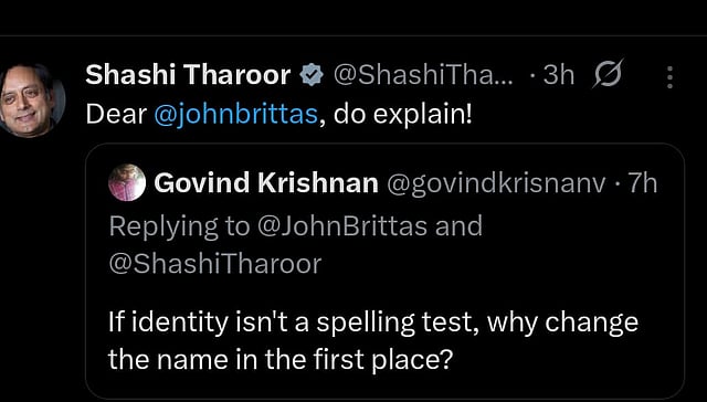 Shashi Tharoor post