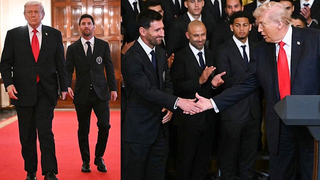 Lionel Messi Donald Trump in White House
