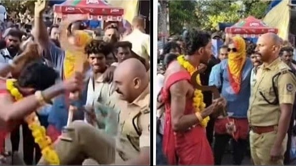 'കൊടുങ്ങല്ലൂര് കാവുതീണ്ടലിനിടെ ഭക്തനെ പൊലീസ് മര്ദിച്ചു', പ്രചരിക്കുന്ന ദൃശ്യങ്ങള് ഡോക്യുമെന്ററിയിലേത്; കേസ്