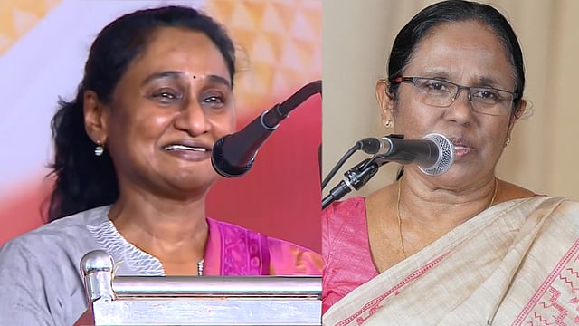 'ശൈലജ ടീച്ചർ നമ്മളെക്കുറിച്ച് അഞ്ച് വർഷം ചിന്തിച്ചതു കൊണ്ടാണ് പലരുമിപ്പോഴും ശ്വാസം എടുക്കുന്നതും, എഴുന്നേറ്റ് നിൽക്കുന്നതും'; കുക്കു പരമേശ്വരൻ