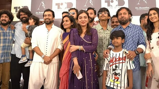 Theater of Dreams-Ananthu Entertainments film begins; Surya lights the Bhadradeepam