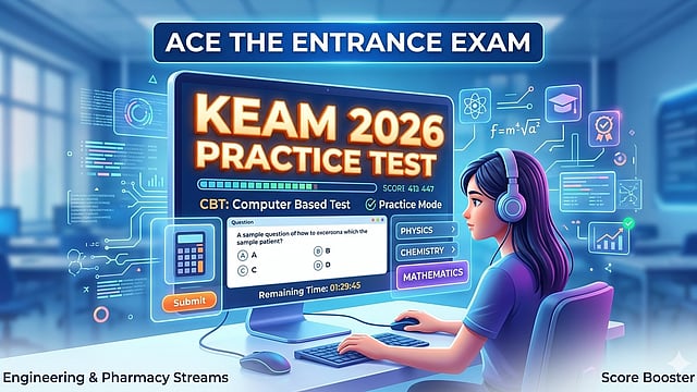 KEAM 2026:  പ്രാക്ടീസ് ടെസ്റ്റ് സൗകര്യമൊരുക്കി പ്രവേശന പരീക്ഷാ കമ്മീഷണർ