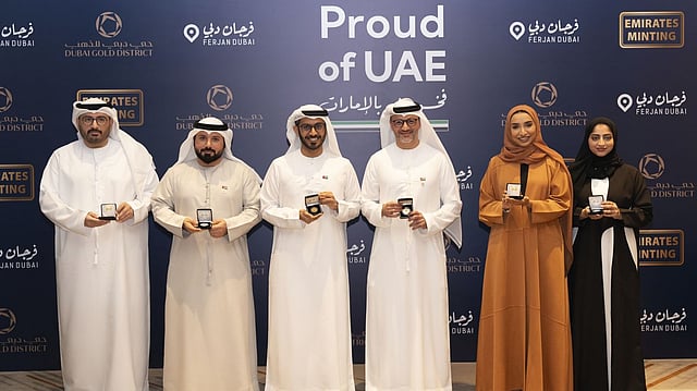 Proud of UAE’ limited edition gold and silver coins unveiled by Emirates Minting Factory.