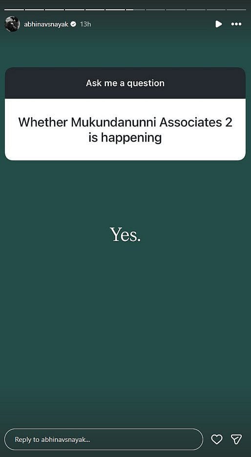 അഭിനവിന്റെ ഇൻസ്റ്റഗ്രാം സ്റ്റോറി