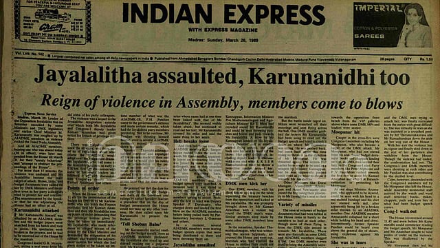 Paper cutting Jaya assaulted in Assembly
