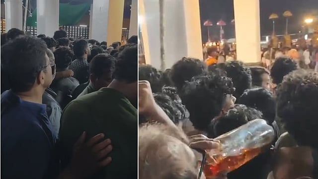 Public drinking in Koodalmanikyam temple Four accused arrested