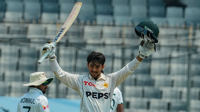 Azan Awais celebrating century