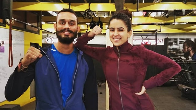 Sanya Malhotra and fitness trainer Tridev Pandey