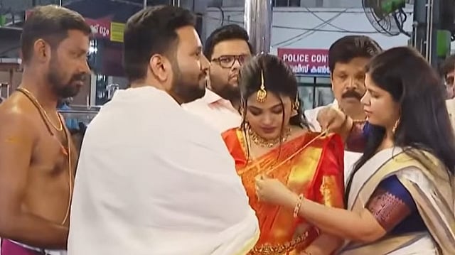 മന്ത്രി എ പി അനില്‍കുമാറിന്റെ മകന്‍ വിവാഹിതനായി 