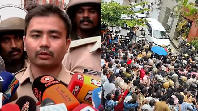 ഇഡിയെ ആക്രമിച്ച കേസ്: നാല് സിപിഎം പ്രവര്ത്തകര് അറസ്റ്റില്; പാളയത്ത് വന് പൊലീസ് സന്നാഹം
