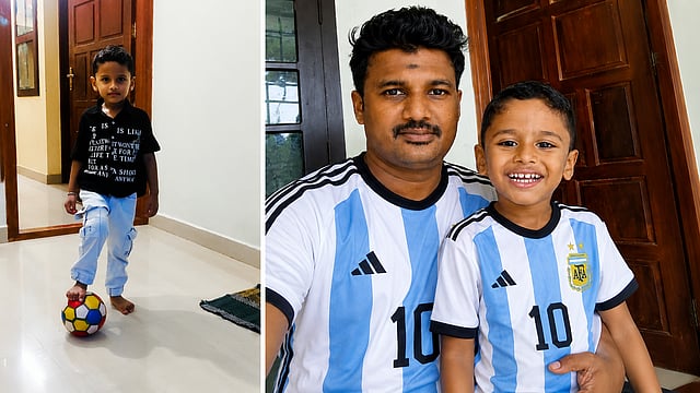 ചാലക്കുടിക്കാരൻ കുട്ടിമെസിക്ക് ഇപ്പോൾ മൂന്നര വയസ്സ്; ലോകകപ്പ് ആരവങ്ങൾക്കിടയിൽ നാട്ടിലെ താരമായി ഐഥിൻ മെസി