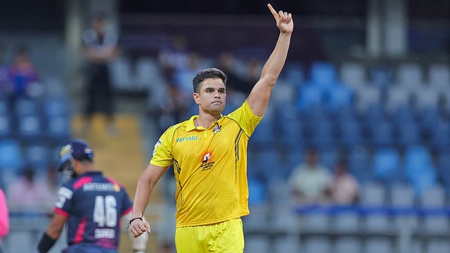 Arjun Tendulkar wicket celebration