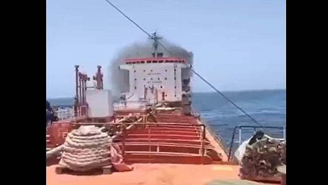 Fire On Oil Tanker