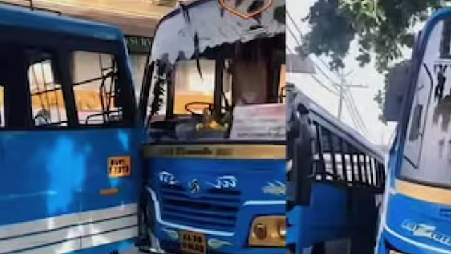 'ശുദ്ധ തെമ്മാടിത്തരം വെച്ചുപൊറുപ്പിക്കില്ല, പണി വരുന്നുണ്ട് അവറാച്ചാ'; സമയ തര്ക്കത്തില് സ്വകാര്യബസുകള്ക്ക് എംവിഡി മുന്നറിയിപ്പ്