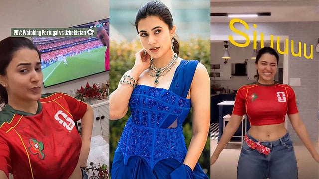റൊണാള്ഡോയുടെ 'സ്യൂ..' ആഘോഷം അനുകരിച്ച് അഞ്ജു കുര്യന്; സോഷ്യല് മിഡിയ ഭരിച്ച് താരം