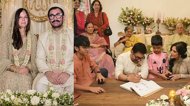 നാല് മക്കളും മുൻ ഭാര്യമാരും സാക്ഷി, ഇനി പുതിയ ജീവിതത്തിലേക്ക്; ആമിർ ഖാൻ വിവാഹിതനായി