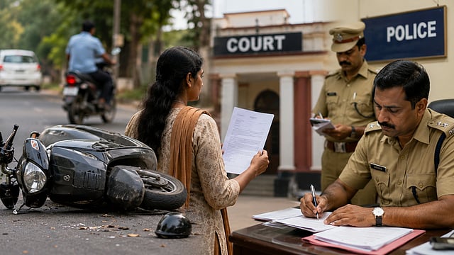'സ്കൂട്ടര് അപകടത്തിന്റെ കാരണം ഭര്ത്താവ്'; പരാതിയുമായി ഭാര്യ കോടതിയില്, കേസെടുത്ത് പൊലീസ്