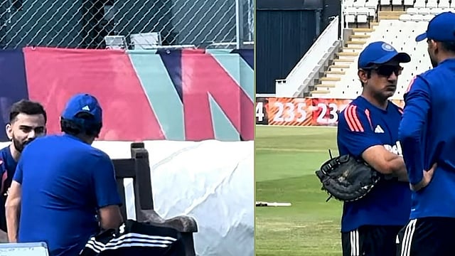 Virat Kohli, Gautam Gambhir During Practice