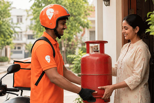 സിലിണ്ടറുകള് വാങ്ങാന് ഗ്യാസ് കണക്ഷന് ആവശ്യമില്ല; സ്വിഗ്ഗി വഴി എല്പിജി വീട്ടിലെത്തും