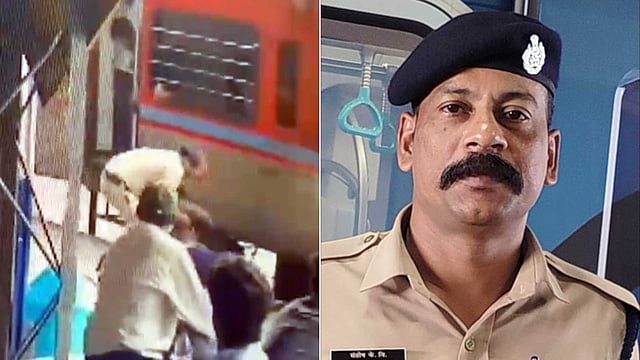 ട്രെയിനില് കയറാന് ശ്രമിക്കുന്നതിനിടെ പ്ലാറ്റ്ഫോമിലേക്ക് വീണു; തൃശ്ശൂരില് യുവതിയെ രക്ഷിച്ച് റെയില്വേ പൊലീസ്