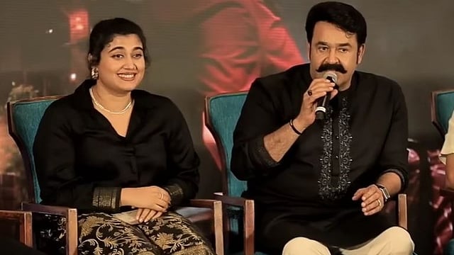 'അച്ഛനെപ്പോലെ കാല് പൊക്കി അടിയുണ്ടോ?'; മൈക്ക് വാങ്ങി മറുപടി നല്കി മോഹന്ലാല്; കുറച്ചൂടെ നിലവാരമാകാം എന്ന് കമന്റുകള്